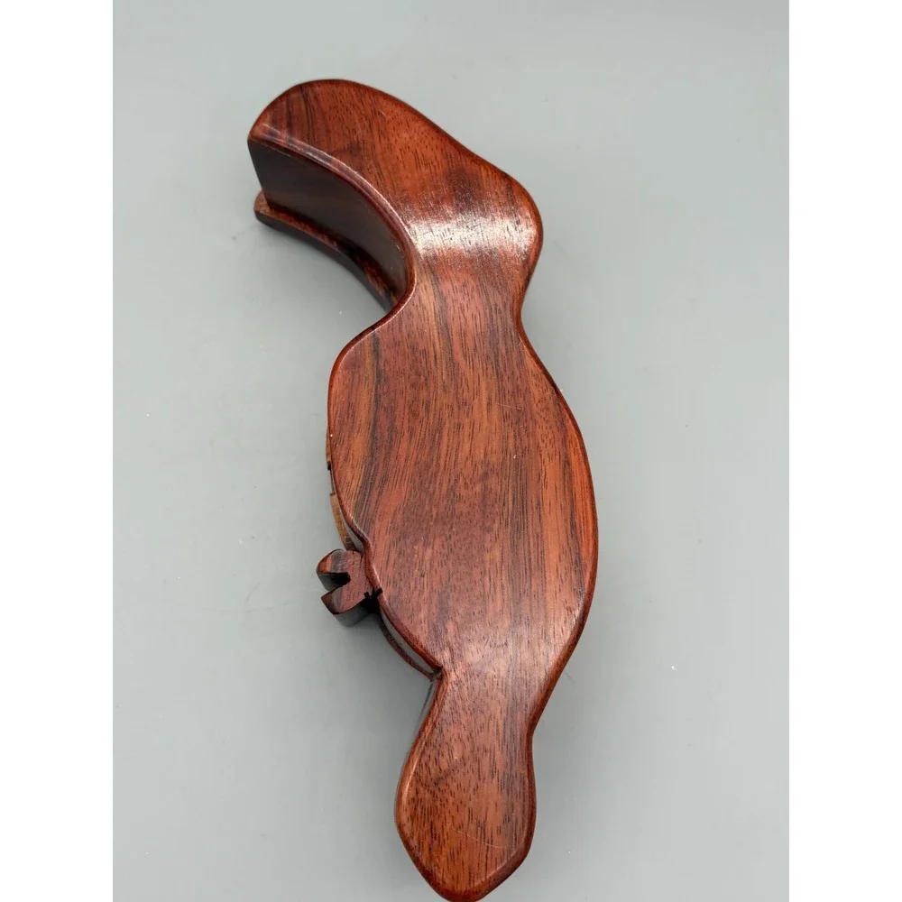 Vintage Toucan Wooden Puzzle Box Hand Carved Lined Trinket Box 9